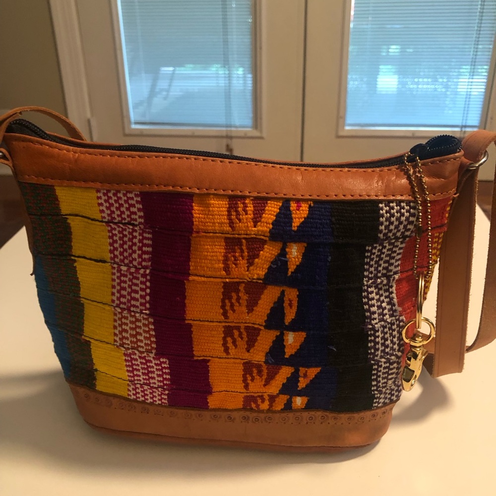 African Print shoulder length handbag